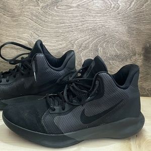 Nike Basketball Shoes Precision III NBK AR4826-001 Gray Black Mens Size 7.5 EUC
